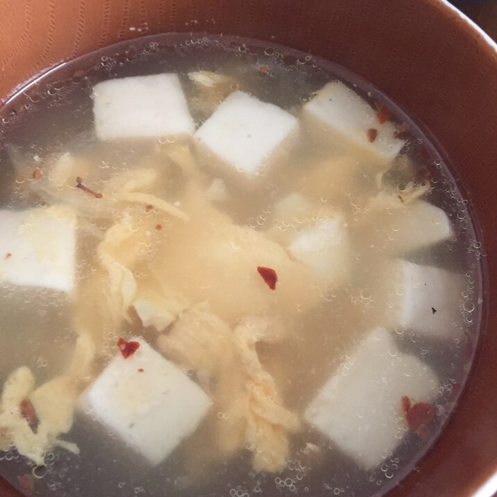 豆腐のかきたま中華スープ